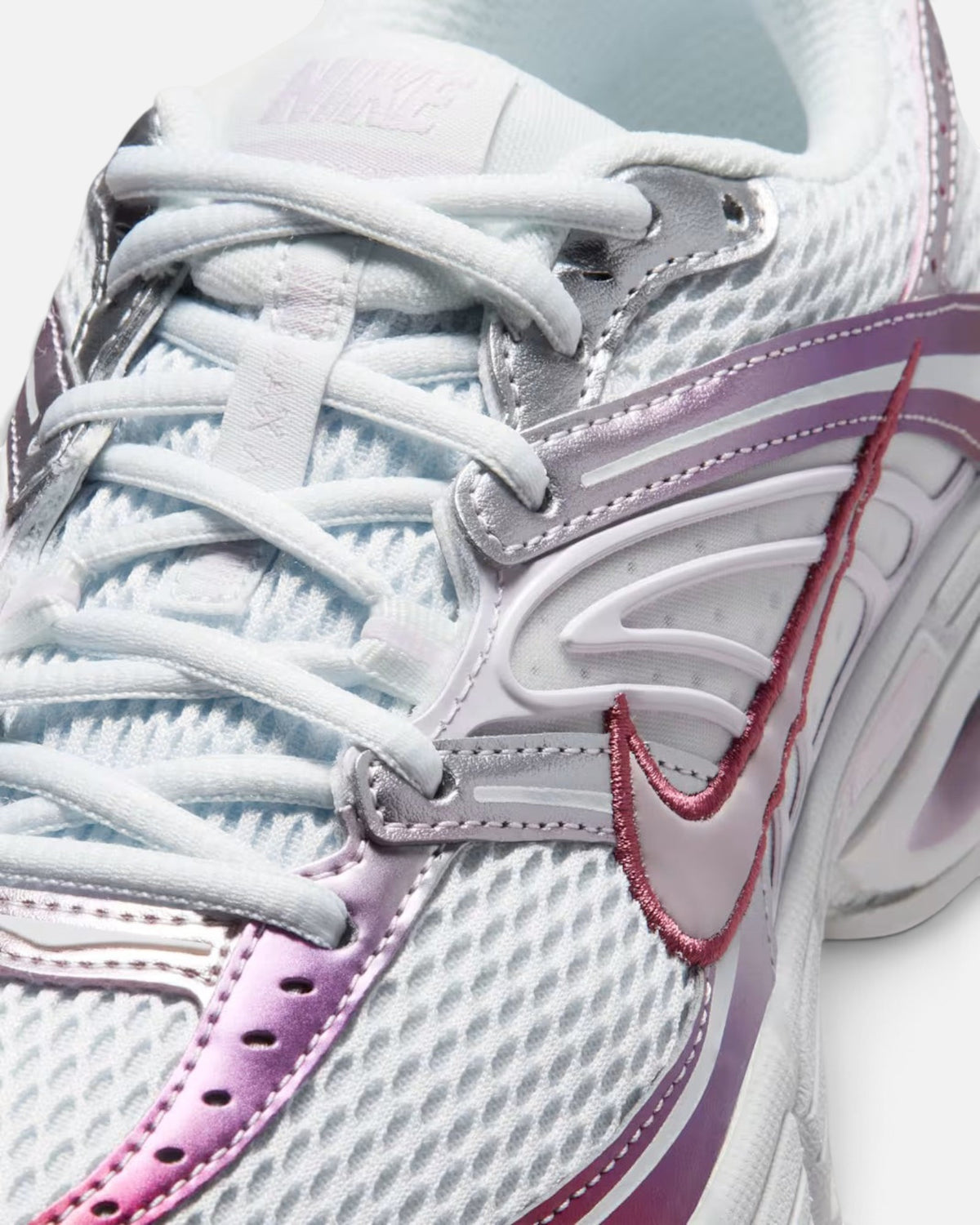 CRIUW Nike Air Max Moto 2K sneakers in bleached lilac with metallic silver accents and breathable mesh upper