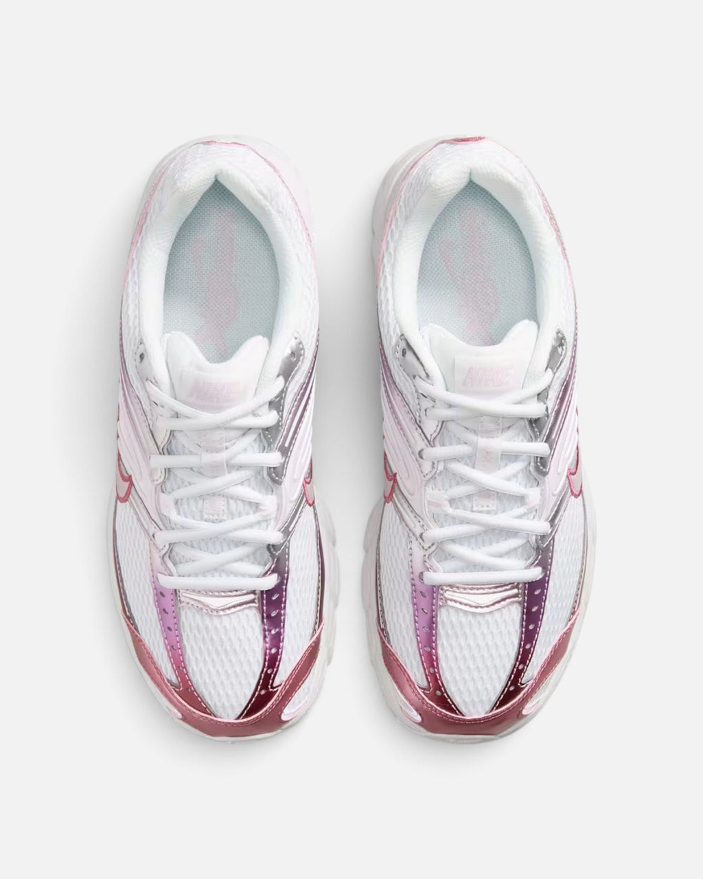 CRIUW NIKE Air Max Moto 2K sneakers in white and bleached lilac with metallic accents and performance mesh design