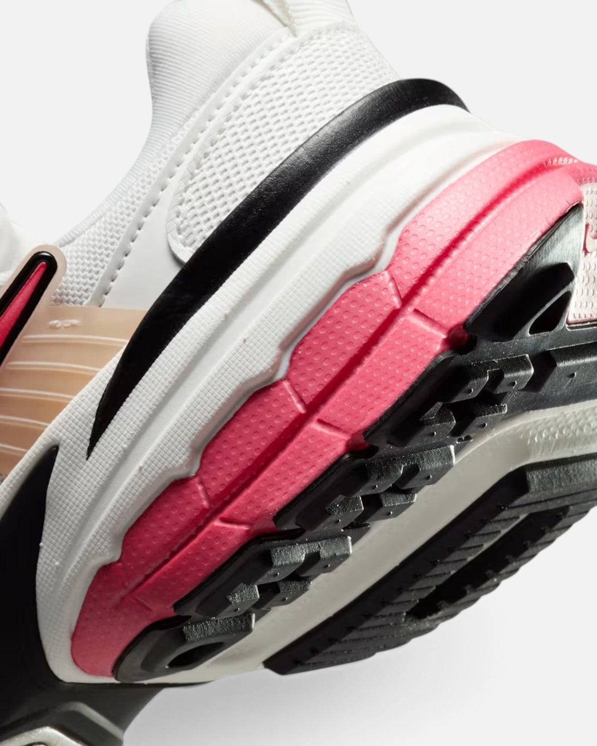 CRIUW NIKE V2K Run Guava Ice sneaker featuring a chunky white, black, and pink foam midsole with textured details.