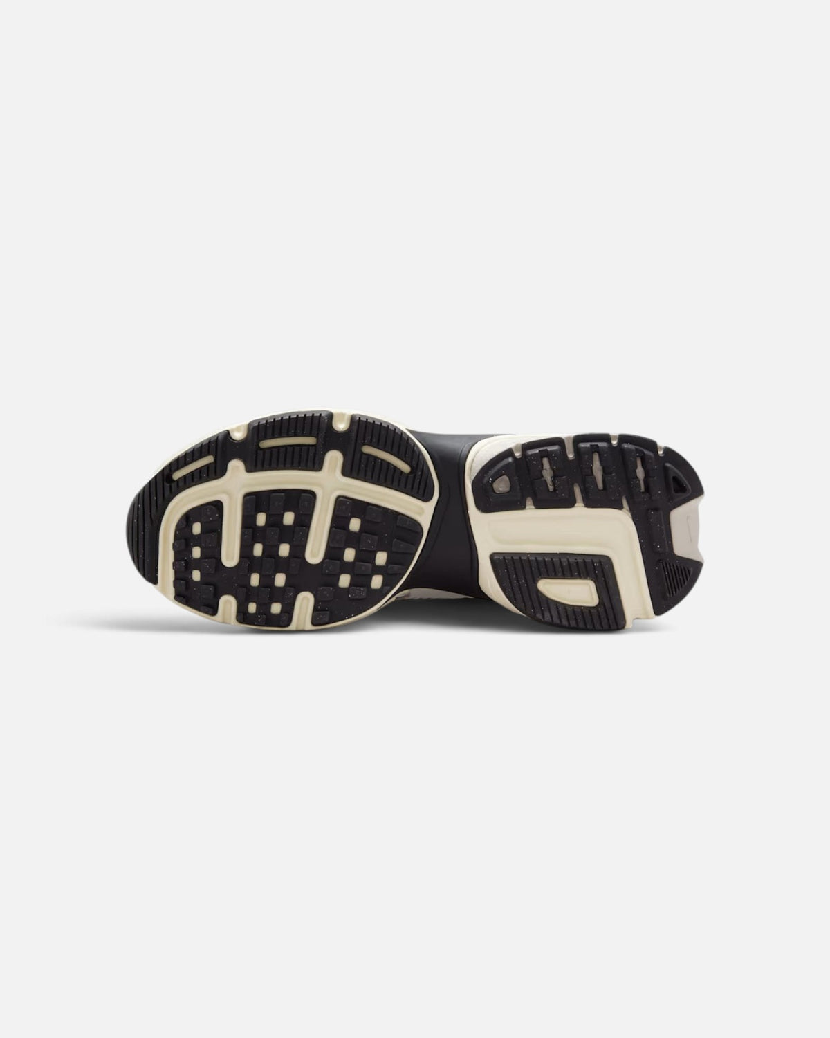 CRIUW NIKE V2K Run Summit White sneaker showing the black and cream rubber tread pattern on the outsole