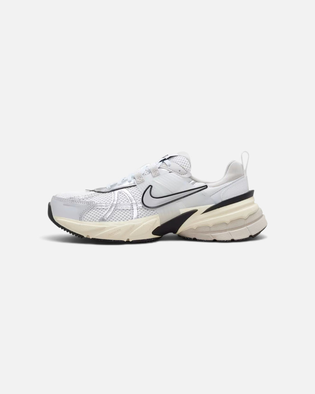 CRIUW NIKE V2K Run Summit White sneaker featuring a retro-inspired mesh and metallic design with a chunky midsole.