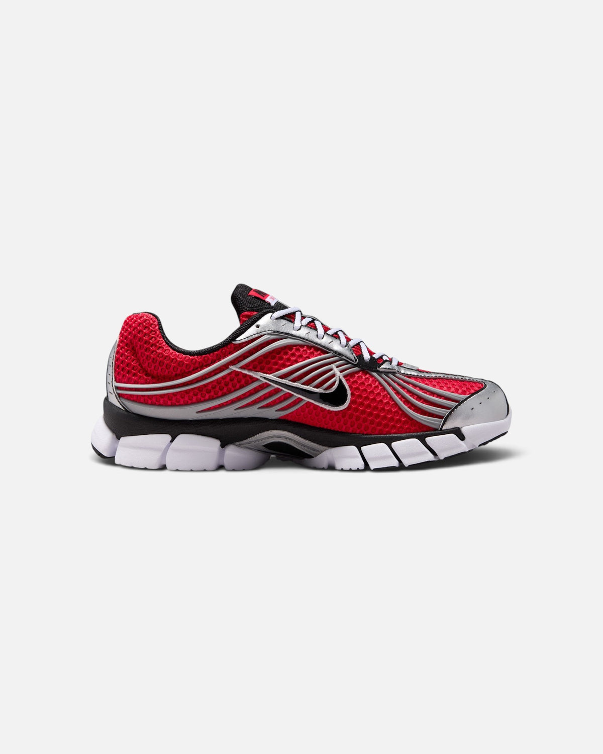 CRIUW Nike Zoom Skylon 11 sneakers in university red mesh with black and metallic silver accents and Air Zoom sole.