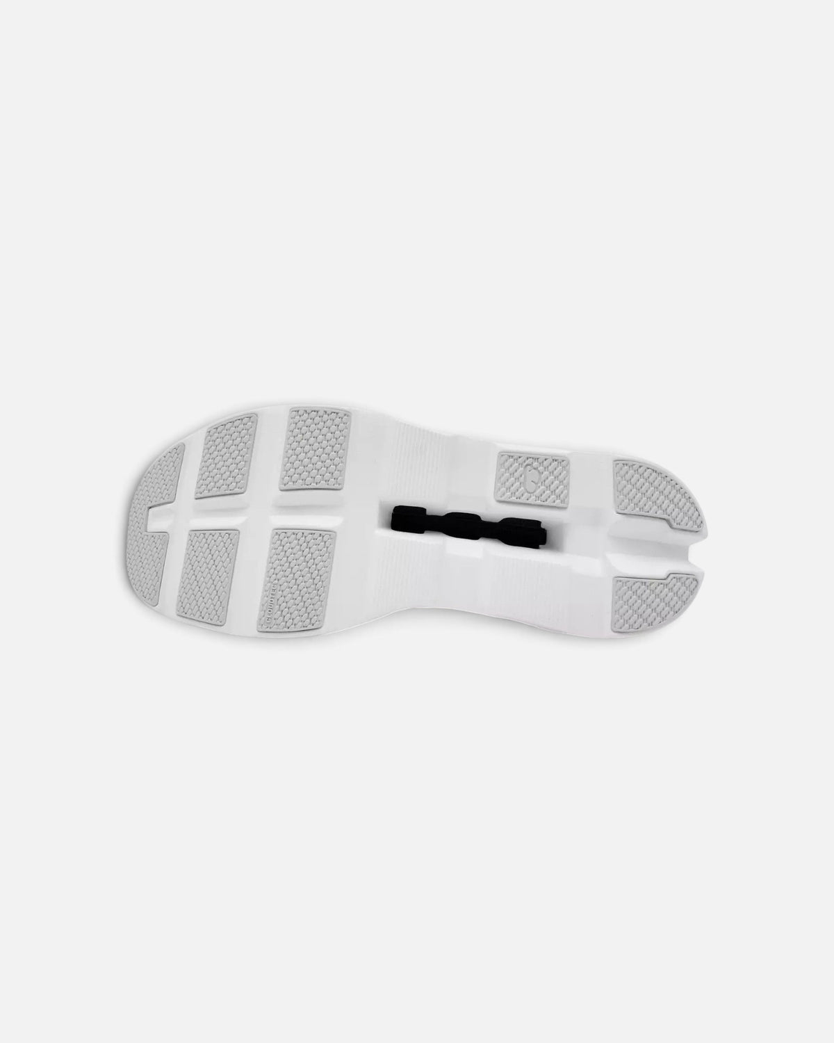 CRIUW ON Cloudmonster Void running shoe white outsole with advanced traction pattern and central support bridge