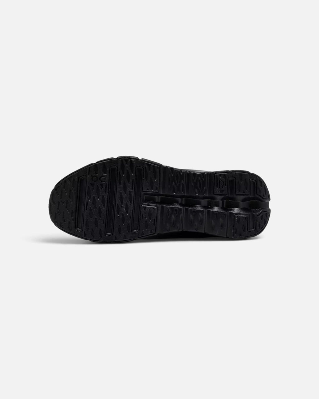 CRIUW On Cloudtilt Remix sneaker black rubber outsole with CloudTec cushioning technology viewed from below